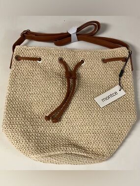Montce Raffia Bucket Bag